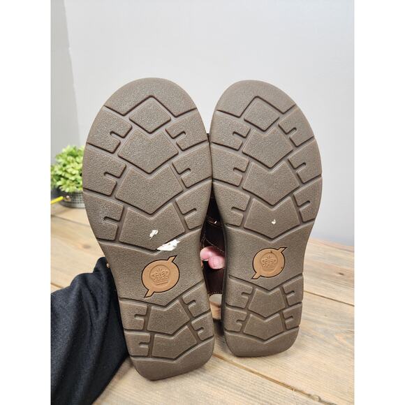 Born Fisherman Brown Leather Open Toe Casual Sandal Men 12 US main image 5
